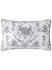 Laura Ashley Set of 2 Charcoal Grey Tuileries 100% Cotton Pillowcases - Image 3 of 4