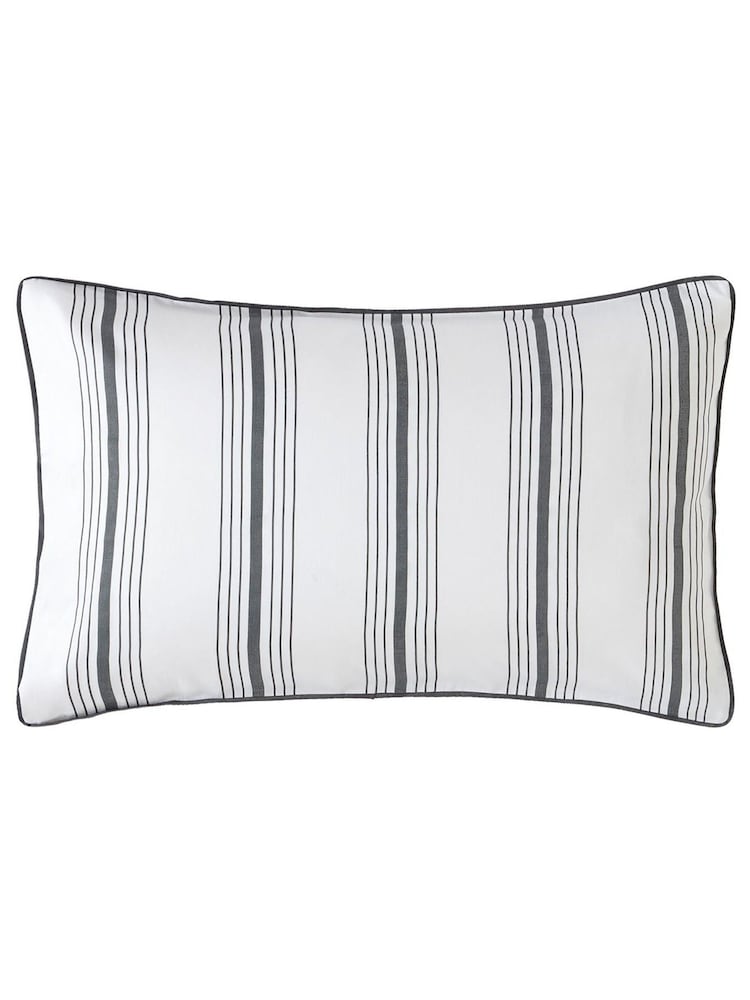 Laura Ashley Set of 2 Charcoal Grey Tuileries 100% Cotton Pillowcases - Image 4 of 4