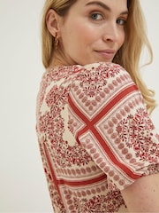 FatFace Natural Lou Bandana Tunic Top - Image 5 of 6