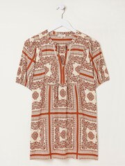 FatFace Natural Lou Bandana Tunic Top - Image 6 of 6