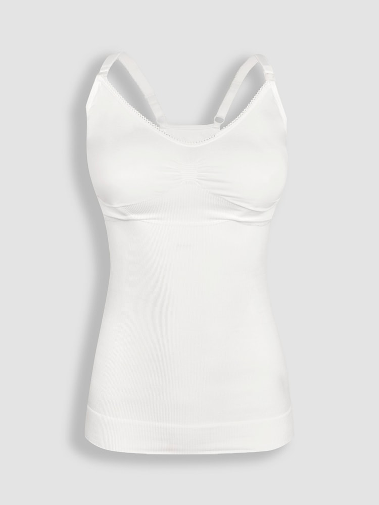 JoJo Maman Bébé White Seamless Postnatal Support Nursing Vest - Image 4 of 6