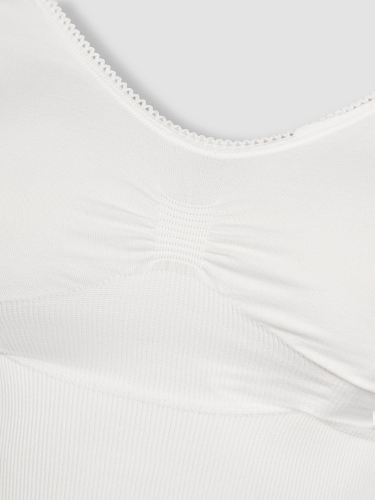 JoJo Maman Bébé White Seamless Postnatal Support Nursing Vest - Image 5 of 6