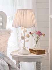 Shabby Chic by Rachel Ashwell® White Distressed Floral Table Lamp - Image 1 of 5