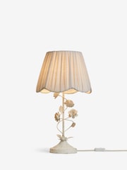 Shabby Chic by Rachel Ashwell® White Distressed Floral Table Lamp - Image 5 of 5