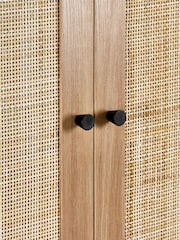Julian Bowen Brown Padstow Rattan Double Wardrobe - Image 4 of 4