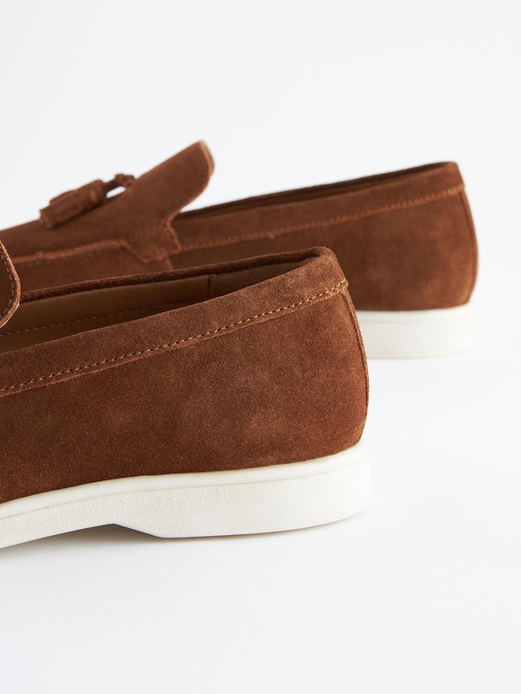 Hellbraun - Loafers aus Wildleder mit Quasten - Bild 2 von 2