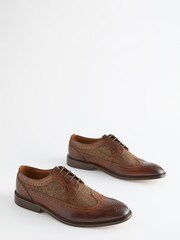 Brown Herringbone Longwing Brogues - Image 3 of 8