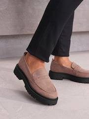 Mink Brown Forever Comfort® Chunky Loafers - Image 1 of 8