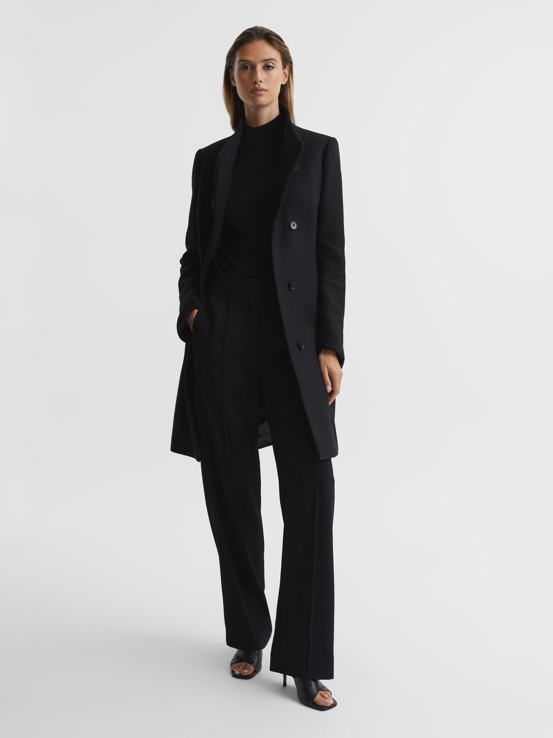 Reiss black coat store