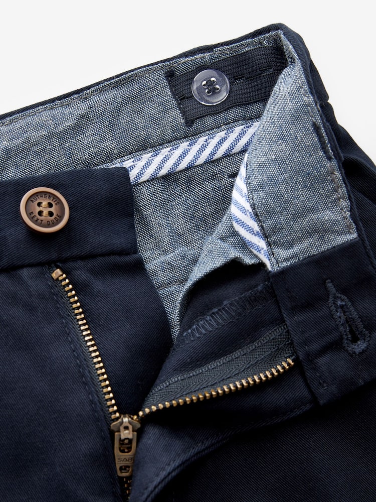 Navy Blue Tapered Loose Fit Stretch Chino Trousers (3-17yrs) - Image 3 of 3 Navy Blue Tapered Loose Fit Stretch Chino Trousers (3-17yrs) - Image 3 of 3