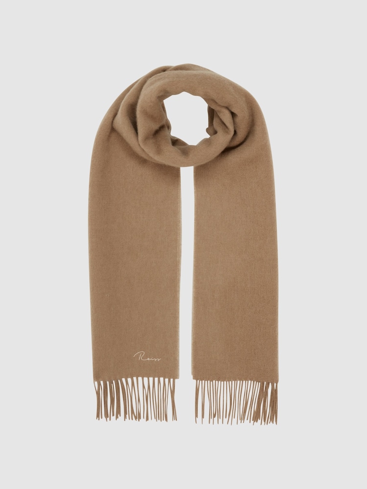 Camel - Reiss Picton Wool and Cashmere Scarf - Bild 5 von 5 Camel - Reiss Picton Wool and Cashmere Scarf - Bild 5 von 5