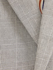 Neutral Brown Signature Nova Fides Check Blazer - Image 12 of 13