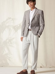 Neutral Brown Signature Nova Fides Check Blazer - Image 2 of 13