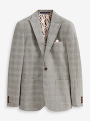Neutral Brown Signature Nova Fides Check Blazer - Image 8 of 13