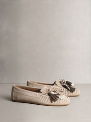 Sand N.Premium Suede Leather Tassel Moccasins - Image 2 of 3