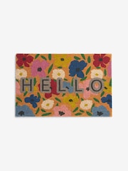 Multi Floral Poppy Hello Doormat - Image 5 of 6