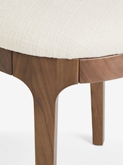 Jasper Conran London Off White Belgrave Walnut Stool - Image 5 of 5