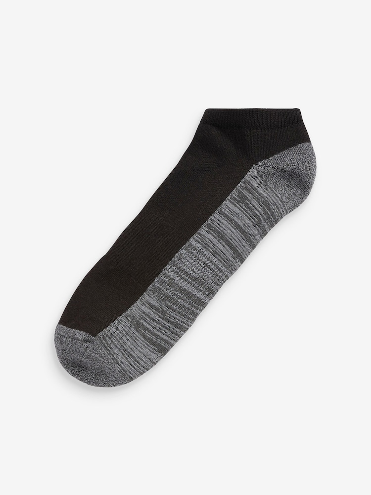 Blue/Grey 5 Pack Cushioned Trainers Socks - Image 2 of 6