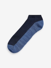 Blue/Grey 5 Pack Cushioned Trainers Socks - Image 4 of 6