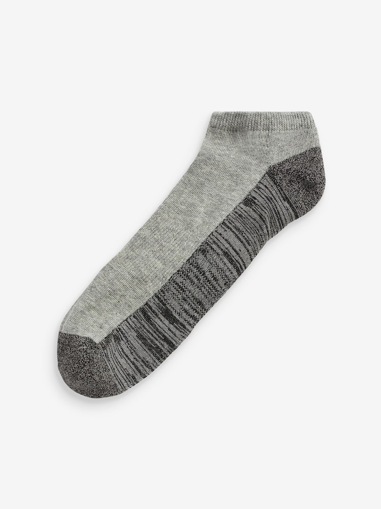 Blue/Grey 5 Pack Cushioned Trainers Socks - Image 6 of 6
