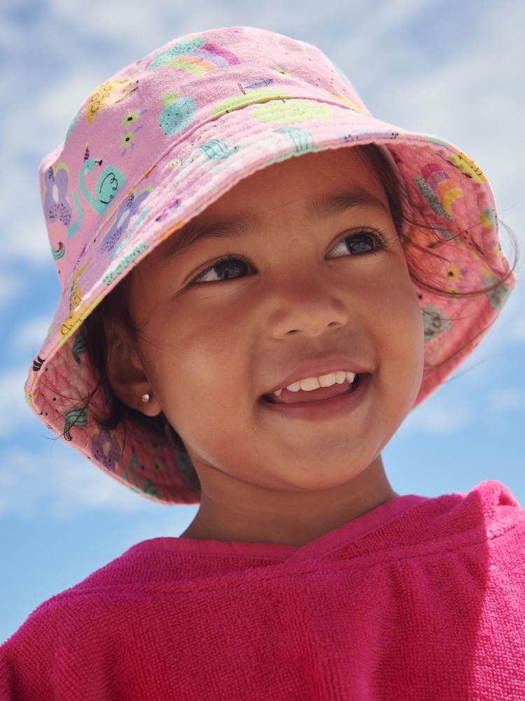 Różowy z jednorożcem - Kapelusz typu bucket z nadrukiem (3 mies. – 6 lat) - Obraz 1 z 1