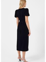 French Connection Ilavia Black Velvet Long Dress - Image 2 of 5