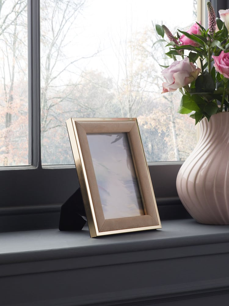 Champagne Velvet Photo Frame - Image 1 of 5