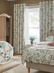 Natural Next Reflections Floral Eyelet Blackout/Thermal Curtains - Image 3 of 8