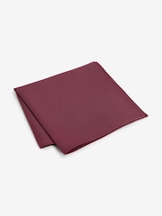 Burgundy Red Silk Tie And Pocket Square Set - Image 4 of 5