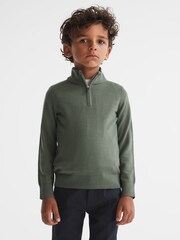 كنزة صوف ميرينو بسحاب رقبة Blackhall من Reiss - صورة 4 من 6