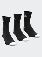 adidas Dark Black 3 Pack Cushioned Crew Socks 3 Pack - Image 5 of 8