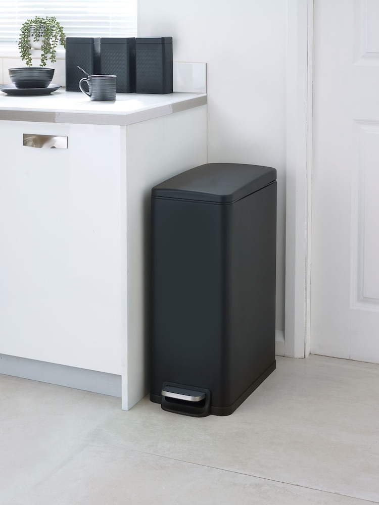 Black 45L Slim Soft Close Pedal Bin - Image 1 of 5