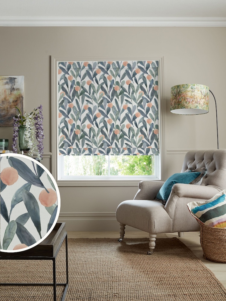 Voyage Mineral Blue Enso Made to Measure Roman Blind - Image 1 of 6