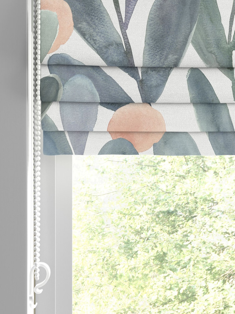 Voyage Mineral Blue Enso Made to Measure Roman Blind - Image 2 of 6