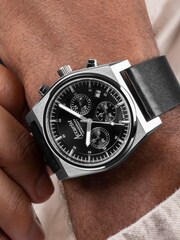 Accurist Origin Mens Leather Strap Chronograph Black Watch - Image 6 of 6