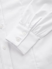 Clarks White Girls Fitted Long Sleeve School Shirt - Image 11 of 12