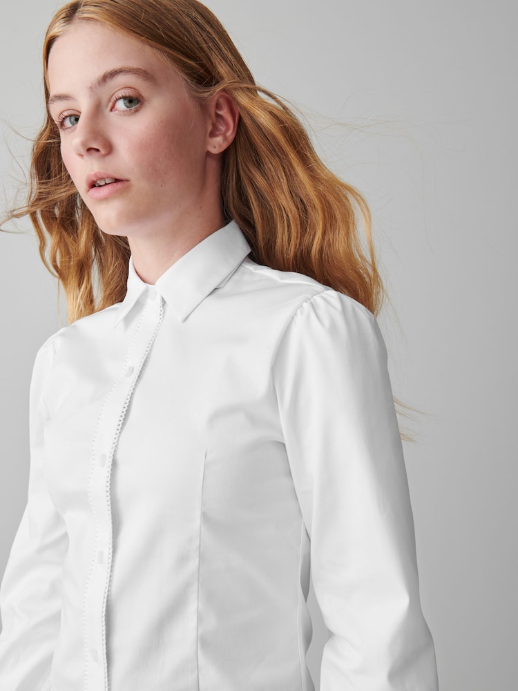 Chemise d’école Clarks Girls ajustée à manches longues - Image 4 of 12