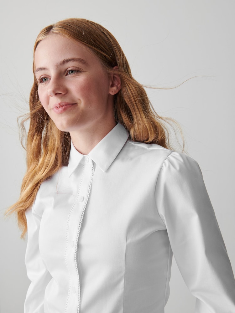 Chemise d’école Clarks Girls ajustée à manches longues - Image 7 of 12