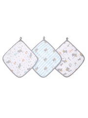 aden + anais Beige 100% Cotton Essentials Washcloth Set 3 Pack - Image 1 of 4