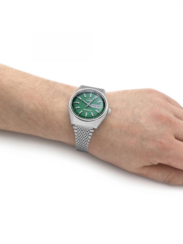 Timex Gents Green Q Falcon Eye Watch - Image 5 of 5