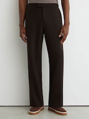 Reiss Brown Found Relaxed Fit Stretch Slim-Fit Drawstring Trousers - Image 3 of 7