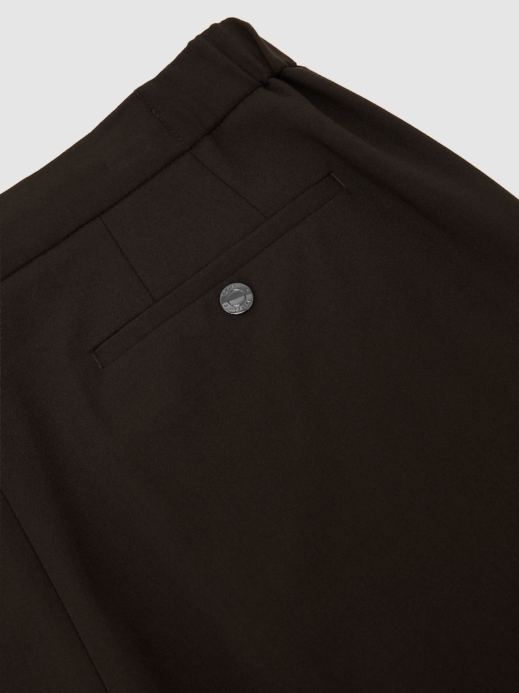 Reiss Brown Found Relaxed Fit Stretch Slim-Fit Drawstring Trousers - Image 7 of 7