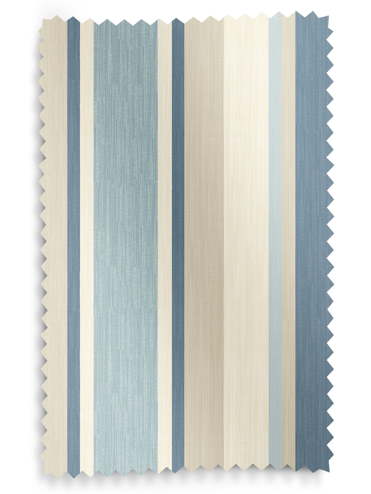 Laura Ashley Blue Awning Stripe Made To Measure Roman Blinds - Image 6 of 6