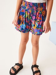Pink/Blue Bright Tropical Print Super Soft Pretty Shorts (3-16yrs) - Image 4 of 7