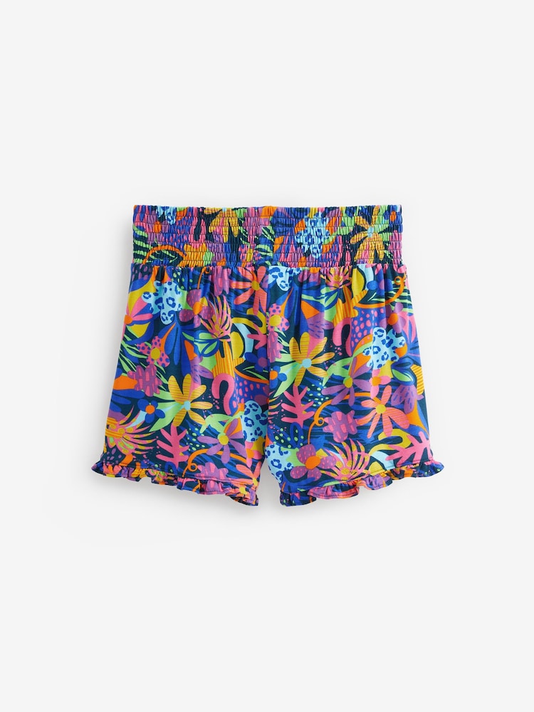 Pink/Blue Bright Tropical Print Super Soft Pretty Shorts (3-16yrs) - Image 7 of 7 Pink/Blue Bright Tropical Print Super Soft Pretty Shorts (3-16yrs) - Image 7 of 7