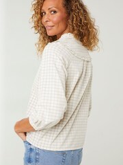 FatFace Natural Felicity Check Blouse - Image 3 of 5
