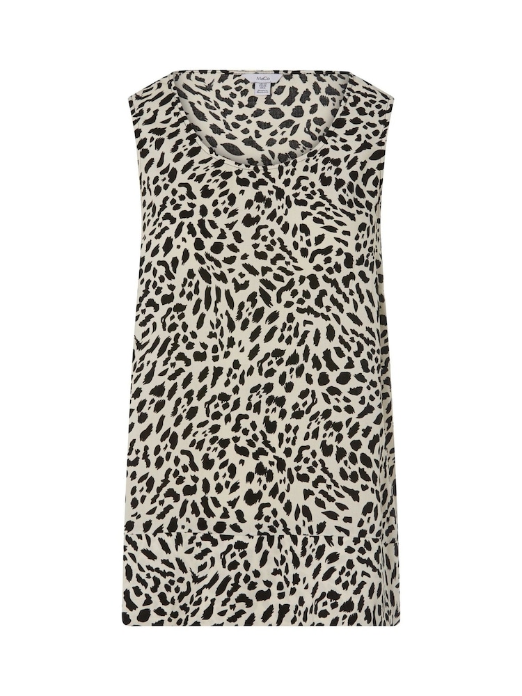 M&Co White Animal Print Shell Top - Image 6 of 6