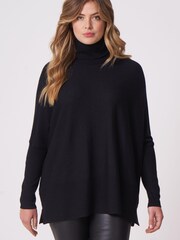 Repeat Cashmere Black Jumper - Image 1 of 4