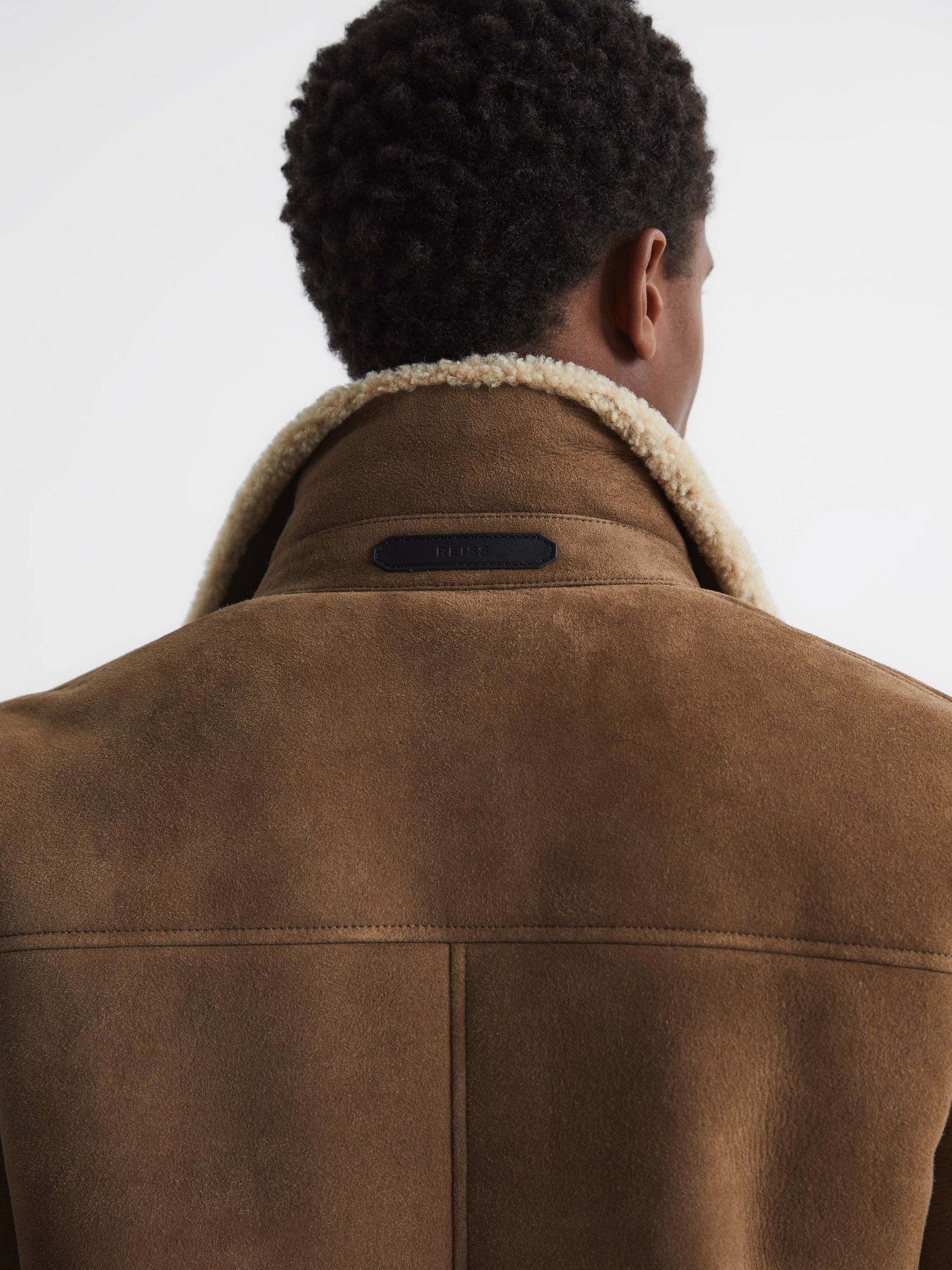 Buy Reiss Mocha Loburn Shearling Jacket from Next Luxembourg