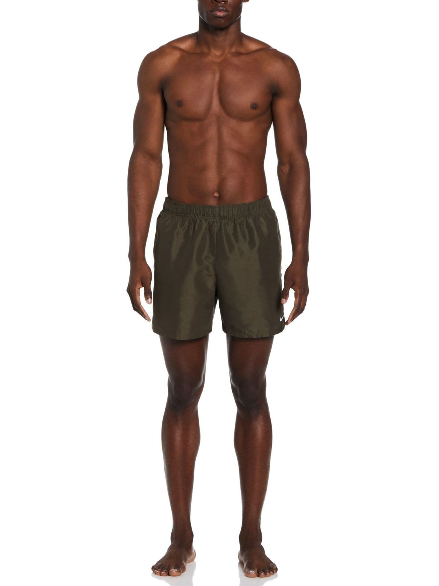 nike swimming 5inch volley shorts in khaki